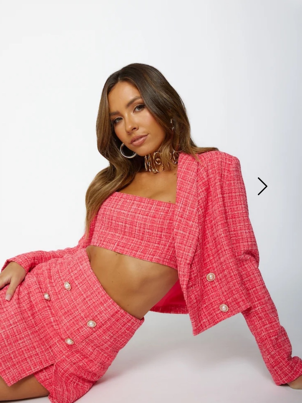 Hello Molly ONE YOU WANT BLAZER HOT PINK - Picture 4 of 15